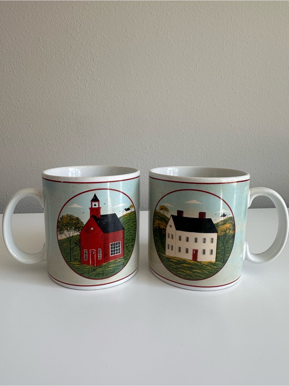 SET OF 2 Warren Kimble- Brandon House- Country Life Collection Coffee Mugs